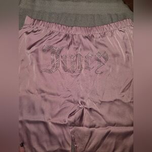 **JUICY COUTURE* Light Pink Satin Pajama Pants